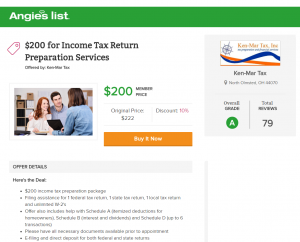 Cleveland tax Preparation Coupon