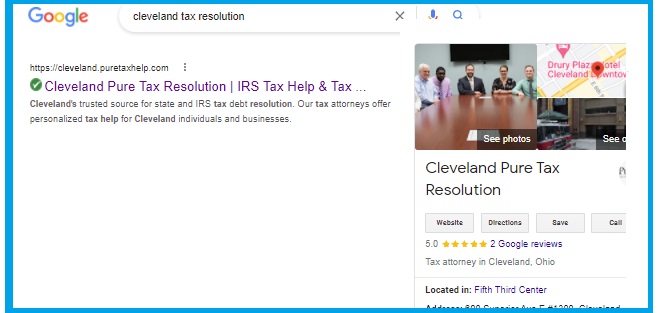 Cleveland Tax Resolution Scam